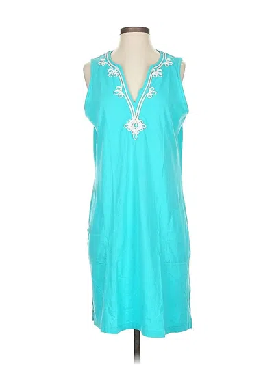 Pre-owned Lands' End Casual Dress In Blue