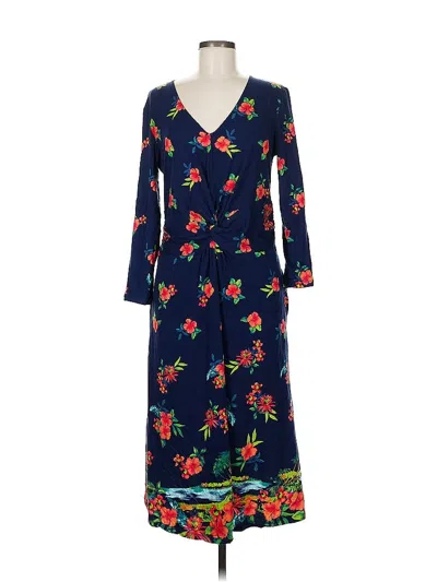 Pre-owned Lands' End Casual Dress In Blue