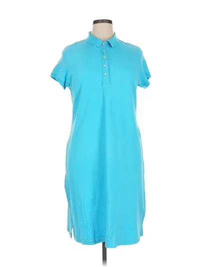 Pre-owned Lands' End Casual Dress In Blue