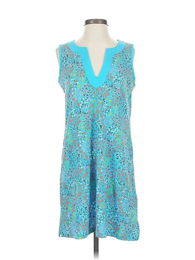 Pre-owned Lands' End Casual Dress In Blue