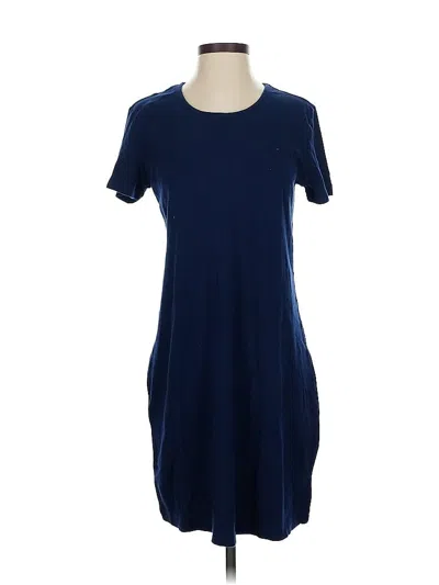 Pre-owned Lands' End Casual Dress In Blue