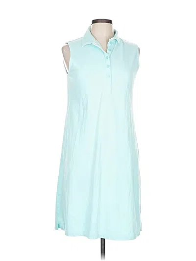 Pre-owned Lands' End Casual Dress In Blue