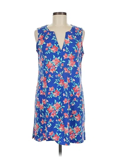 Pre-owned Lands' End Casual Dress In Blue