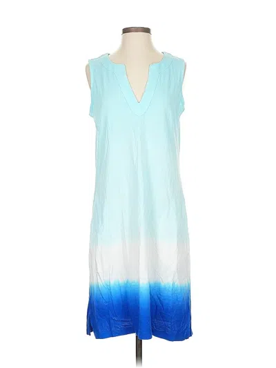 Pre-owned Lands' End Casual Dress In Blue