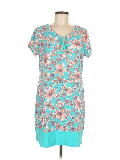 Pre-owned Lands' End Casual Dress In Blue