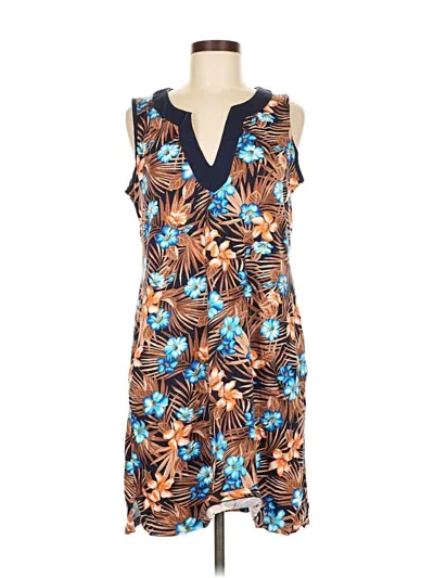 Pre-owned Lands' End Casual Dress In Blue