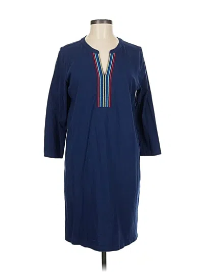 Pre-owned Lands' End Casual Dress In Blue