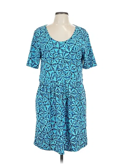 Pre-owned Lands' End Casual Dress In Blue