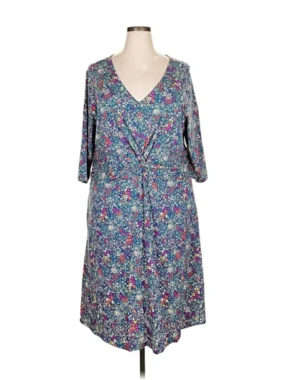 Pre-owned Lands' End Casual Dress In Blue