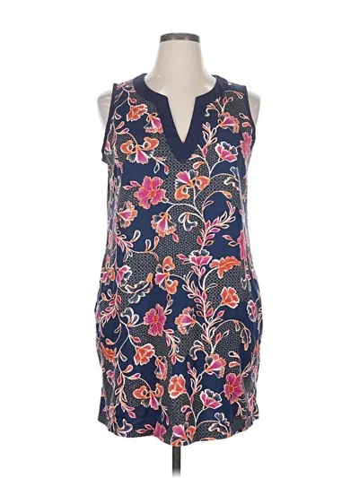 Pre-owned Lands' End Casual Dress In Blue