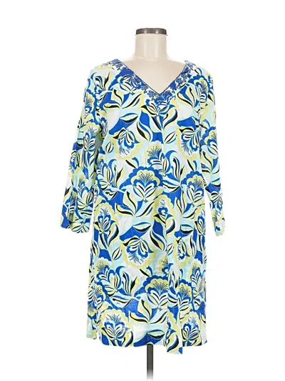 Pre-owned Lands' End Casual Dress In Blue