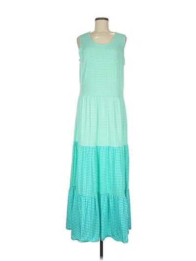 Pre-owned Lands' End Casual Dress In Blue