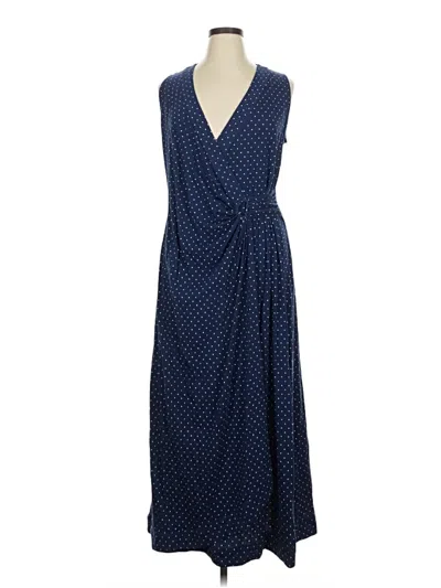 Pre-owned Lands' End Casual Dress In Blue