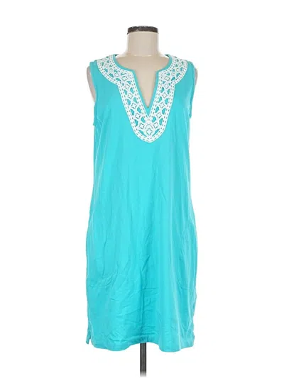 Pre-owned Lands' End Casual Dress In Blue