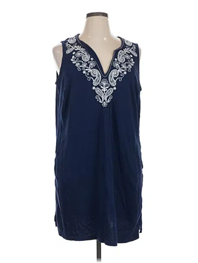 Pre-owned Lands' End Casual Dress In Blue