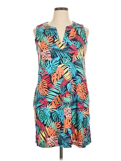 Pre-owned Lands' End Casual Dress In Blue