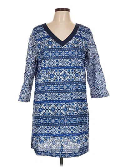 Pre-owned Lands' End Casual Dress In Blue