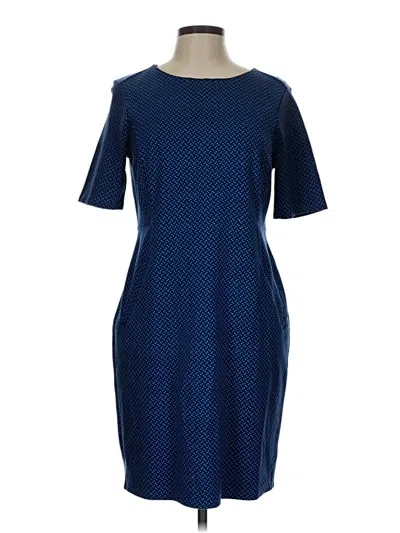 Pre-owned Lands' End Casual Dress In Blue