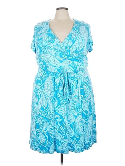 Pre-owned Lands' End Casual Dress In Blue
