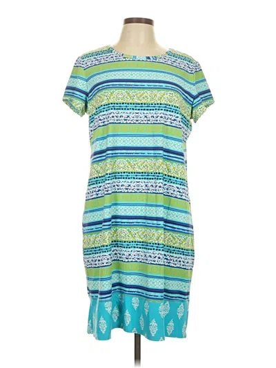 Pre-owned Lands' End Casual Dress In Blue
