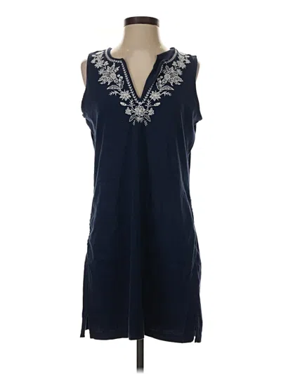 Pre-owned Lands' End Casual Dress In Blue