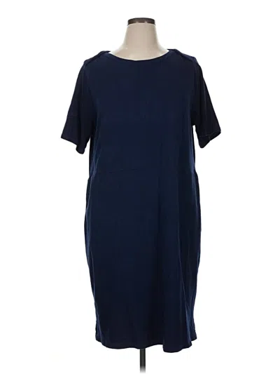 Pre-owned Lands' End Casual Dress In Blue