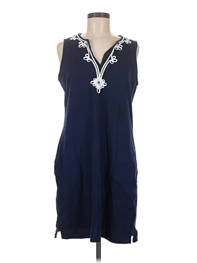 Pre-owned Lands' End Casual Dress In Blue