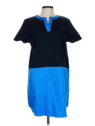 Pre-owned Lands' End Casual Dress In Blue