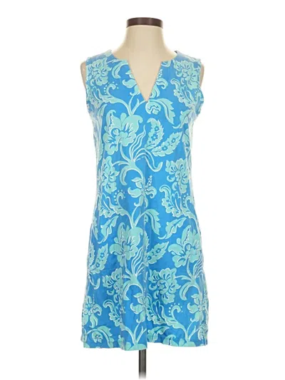 Pre-owned Lands' End Casual Dress In Blue