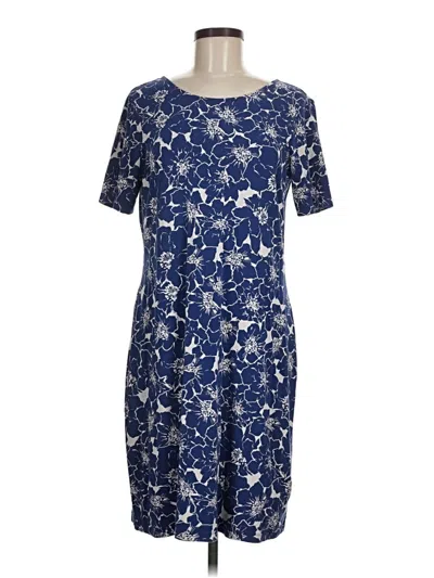 Pre-owned Lands' End Casual Dress In Blue