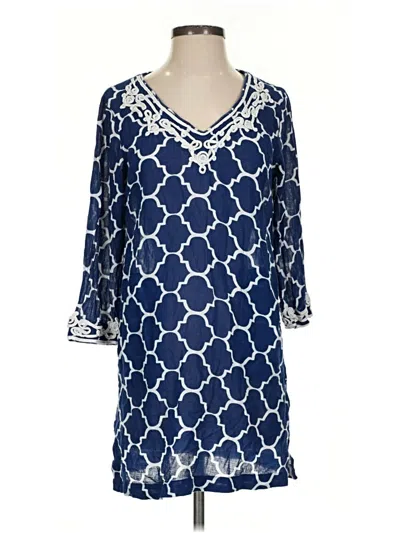 Pre-owned Lands' End Casual Dress In Blue