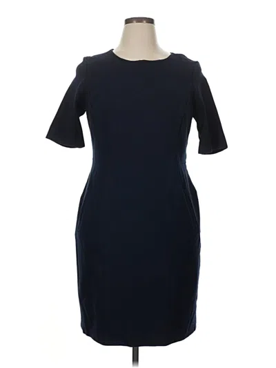 Pre-owned Lands' End Casual Dress In Blue