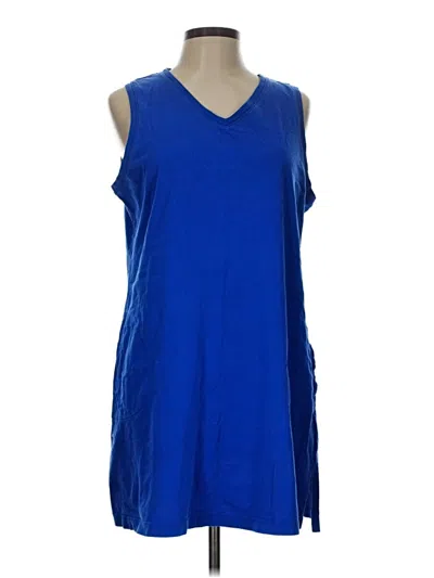 Pre-owned Lands' End Casual Dress In Blue