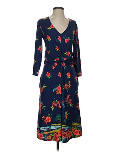 Pre-owned Lands' End Casual Dress In Blue
