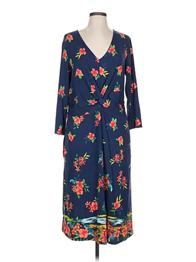 Pre-owned Lands' End Casual Dress In Blue