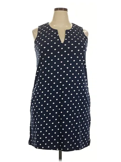 Pre-owned Lands' End Casual Dress In Blue
