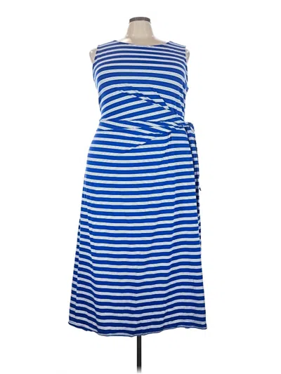 Pre-owned Lands' End Casual Dress In Blue