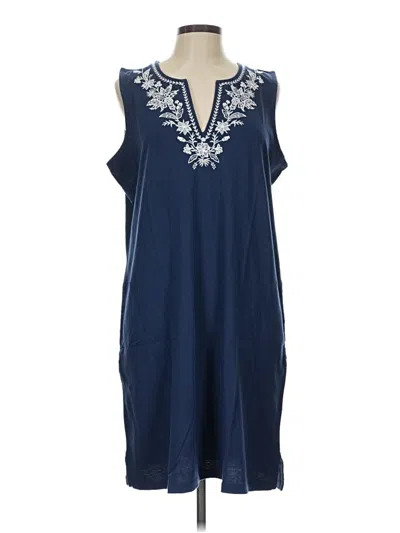Pre-owned Lands' End Casual Dress In Blue