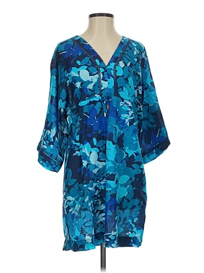 Pre-owned Lands' End Casual Dress In Blue