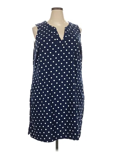Pre-owned Lands' End Casual Dress In Blue