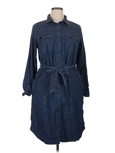 Pre-owned Lands' End Casual Dress In Blue
