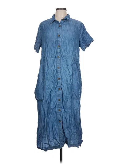 Pre-owned Lands' End Casual Dress In Blue