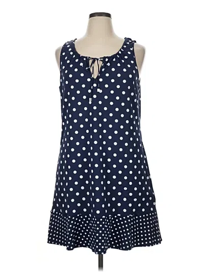 Pre-owned Lands' End Casual Dress In Blue