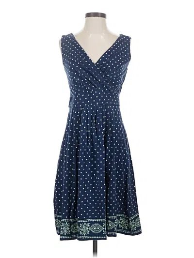Pre-owned Lands' End Casual Dress In Blue