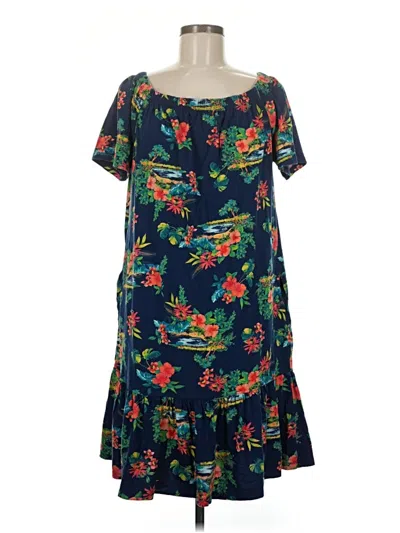 Pre-owned Lands' End Casual Dress In Blue