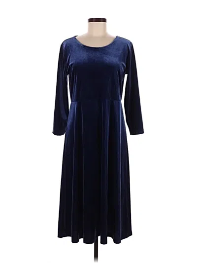 Pre-owned Lands' End Casual Dress In Blue