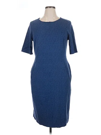 Pre-owned Lands' End Casual Dress In Blue