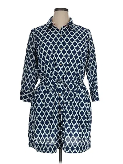Pre-owned Lands' End Casual Dress In Blue