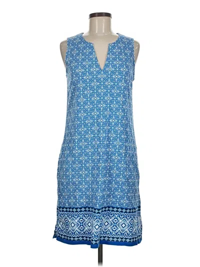 Pre-owned Lands' End Casual Dress In Blue