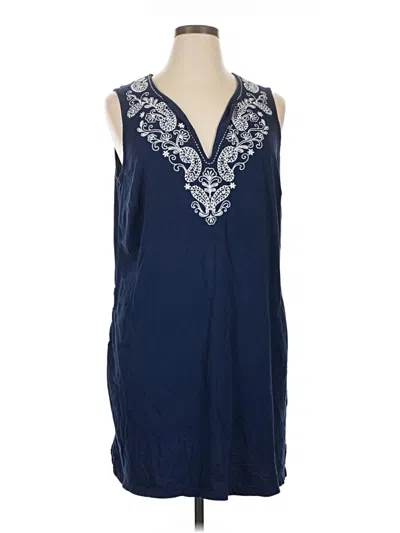 Pre-owned Lands' End Casual Dress In Blue